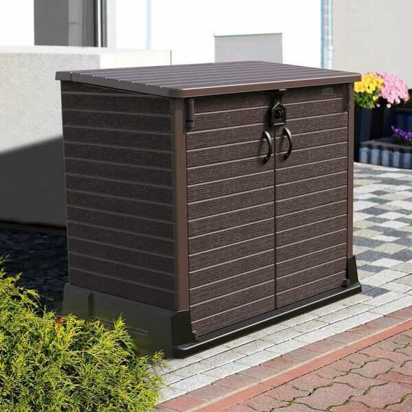 Duramax Storeaway 4 ft. 3 In. x 2 ft. 5 In. x 3 Ft 7 In. Resin Horizontal Storage Shed Brown 86621